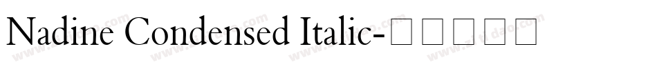 Nadine Condensed Italic字体转换